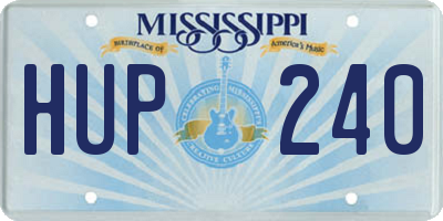 MS license plate HUP240
