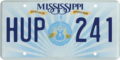 MS license plate HUP241