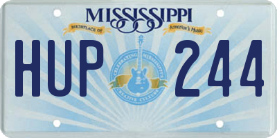 MS license plate HUP244