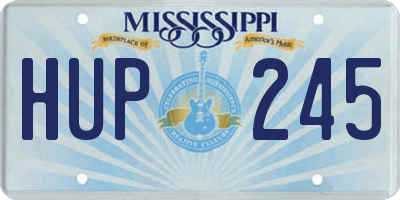 MS license plate HUP245