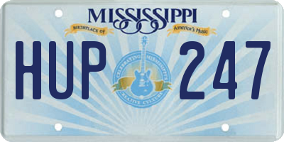 MS license plate HUP247