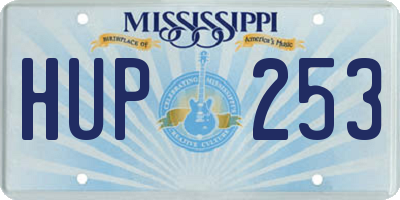 MS license plate HUP253
