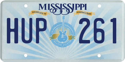 MS license plate HUP261