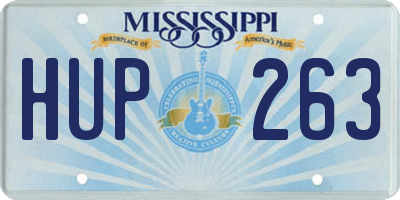 MS license plate HUP263