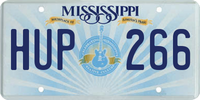 MS license plate HUP266
