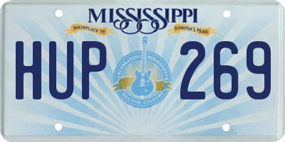 MS license plate HUP269