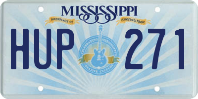MS license plate HUP271