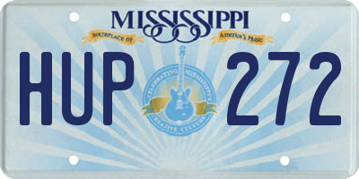 MS license plate HUP272