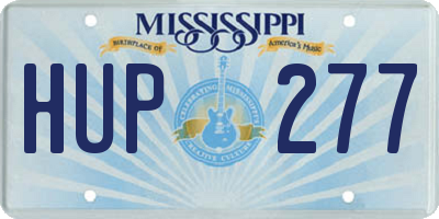 MS license plate HUP277