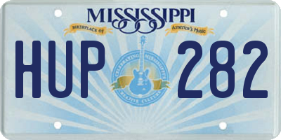 MS license plate HUP282