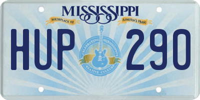 MS license plate HUP290