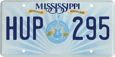 MS license plate HUP295