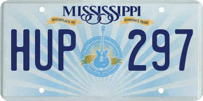 MS license plate HUP297