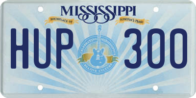 MS license plate HUP300