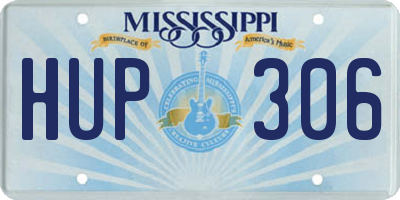 MS license plate HUP306