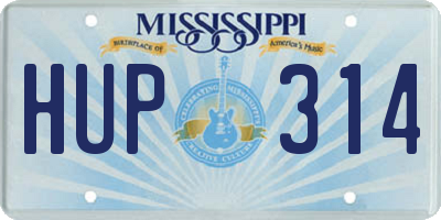 MS license plate HUP314
