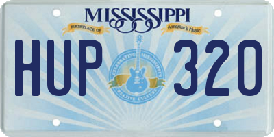 MS license plate HUP320