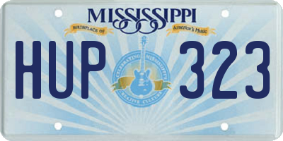 MS license plate HUP323