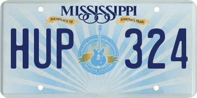 MS license plate HUP324