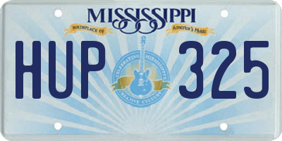 MS license plate HUP325