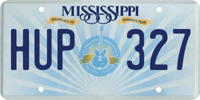 MS license plate HUP327