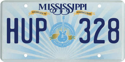 MS license plate HUP328