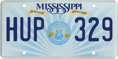 MS license plate HUP329