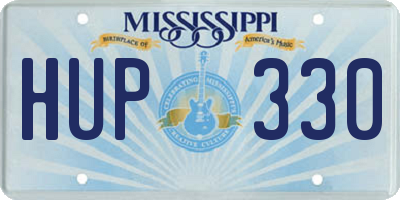 MS license plate HUP330
