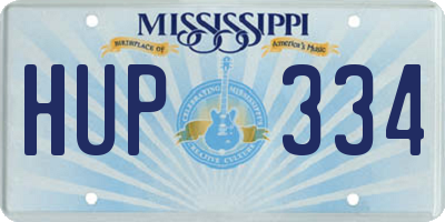 MS license plate HUP334
