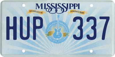 MS license plate HUP337