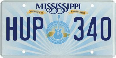 MS license plate HUP340