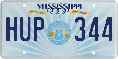 MS license plate HUP344