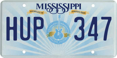 MS license plate HUP347