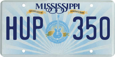 MS license plate HUP350