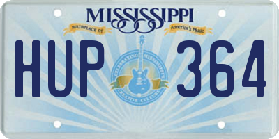 MS license plate HUP364