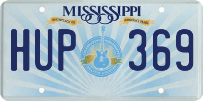 MS license plate HUP369