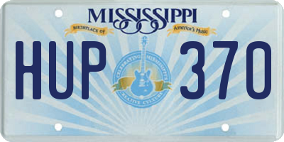 MS license plate HUP370