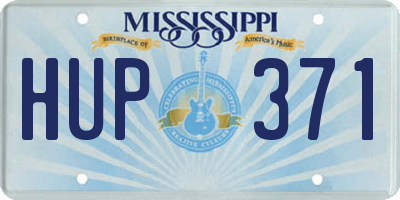 MS license plate HUP371