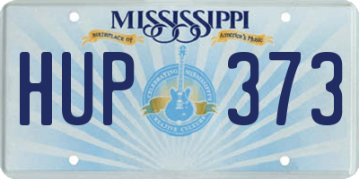 MS license plate HUP373