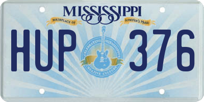 MS license plate HUP376