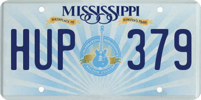 MS license plate HUP379