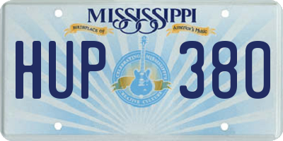 MS license plate HUP380