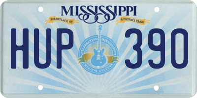 MS license plate HUP390