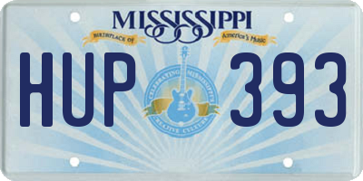 MS license plate HUP393