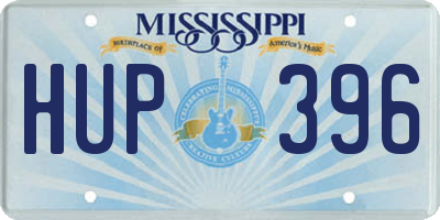 MS license plate HUP396