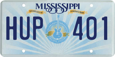 MS license plate HUP401