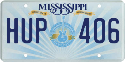 MS license plate HUP406
