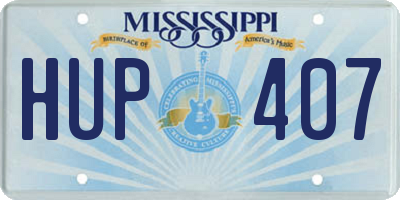 MS license plate HUP407