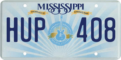 MS license plate HUP408