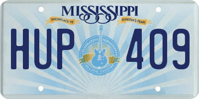 MS license plate HUP409
